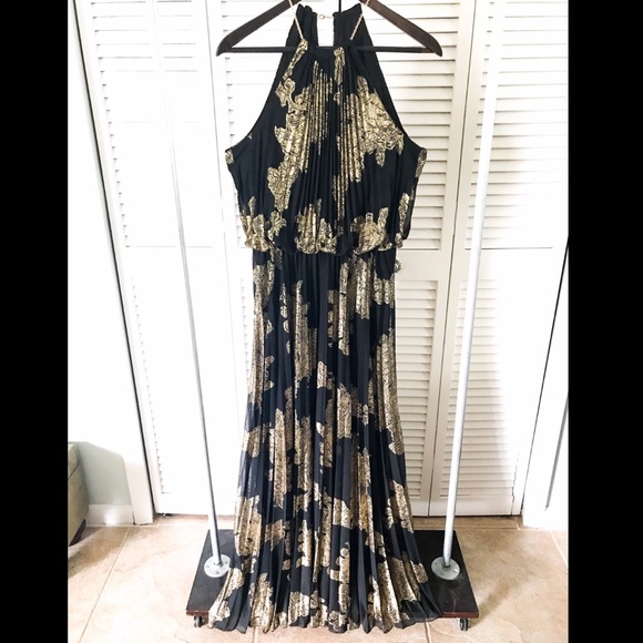 msk black and gold dress